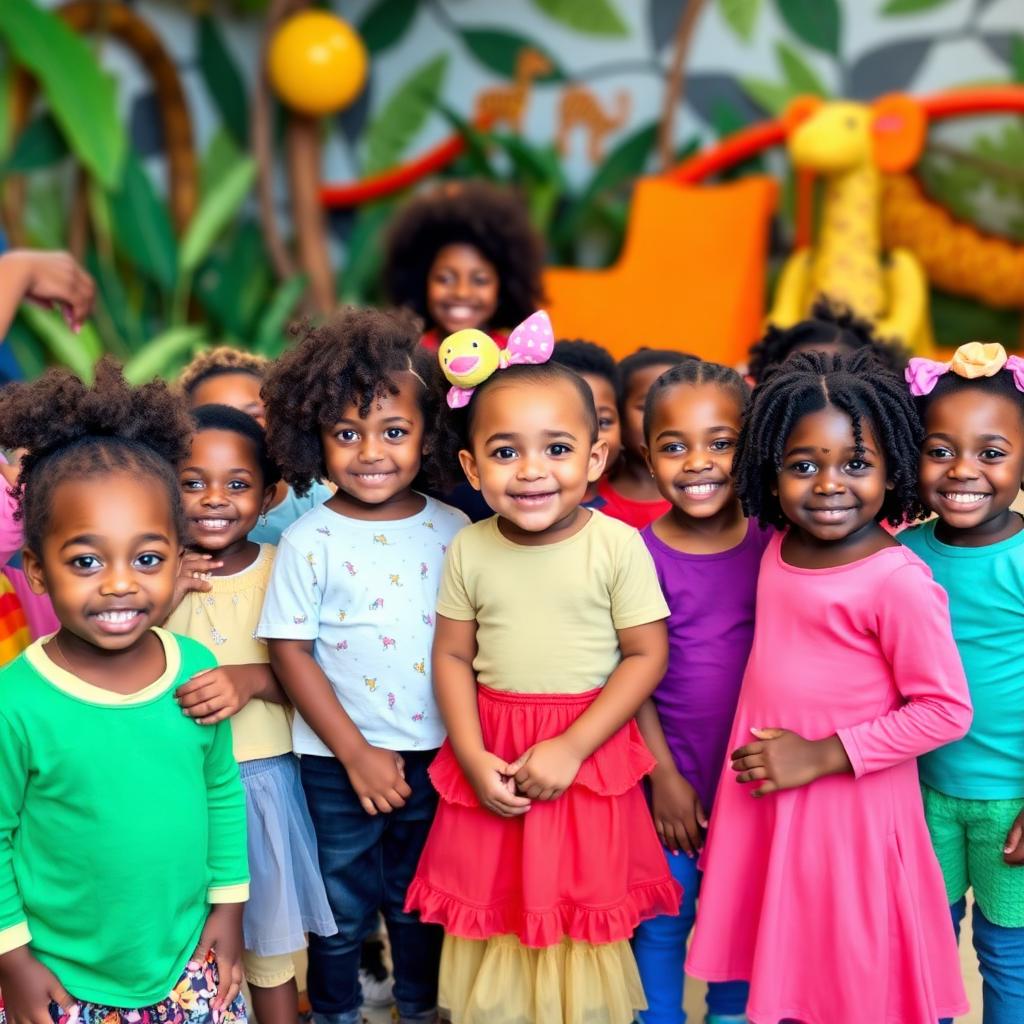 Group of children at a birthday party